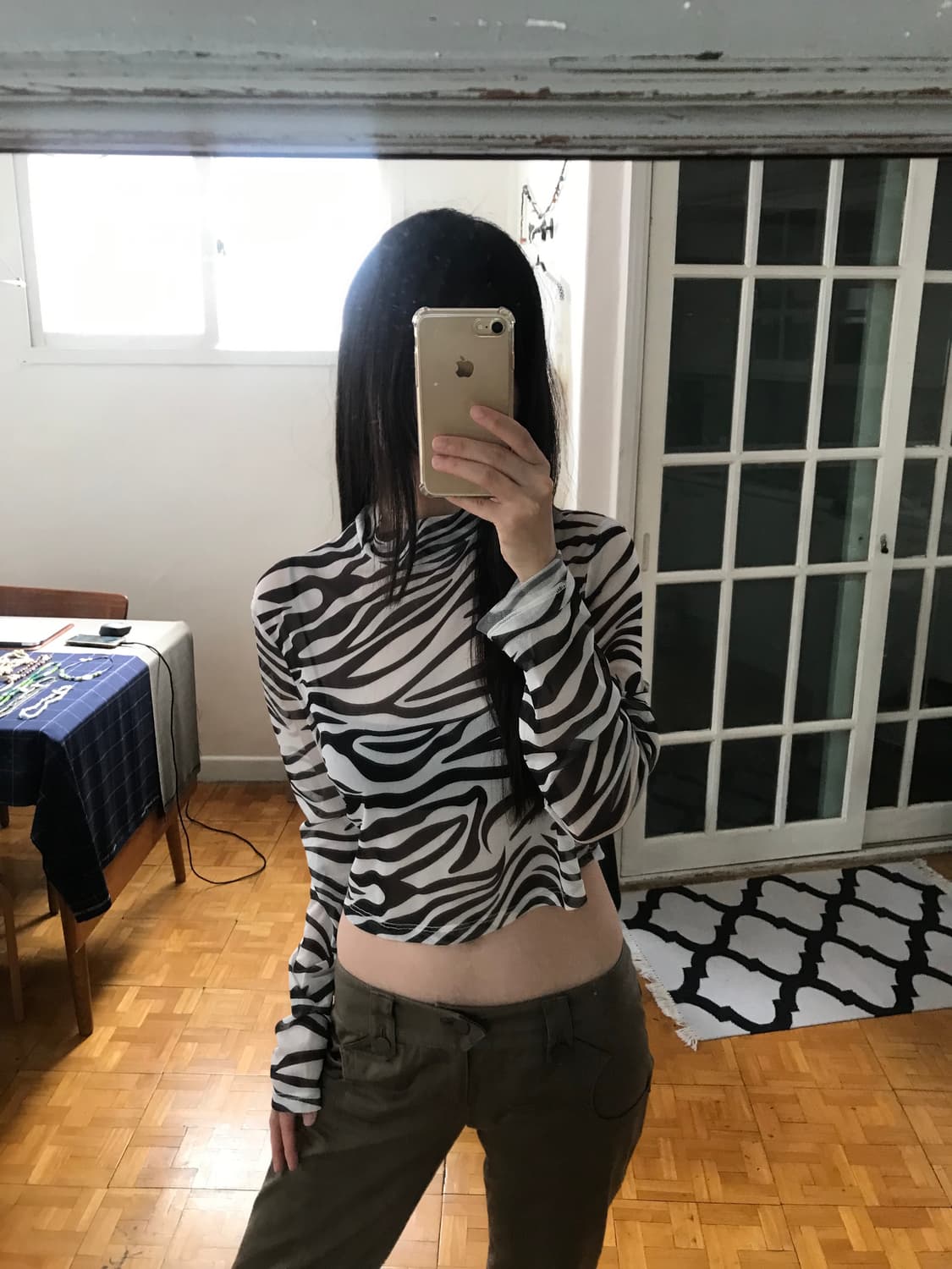 vintage pattern mash top  상품이미지3