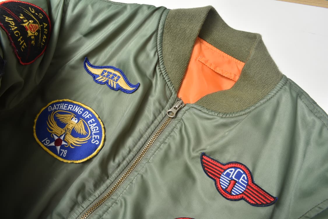 90S 알파인더스트리 MA-1 항공점퍼 XL N3235 상품이미지4