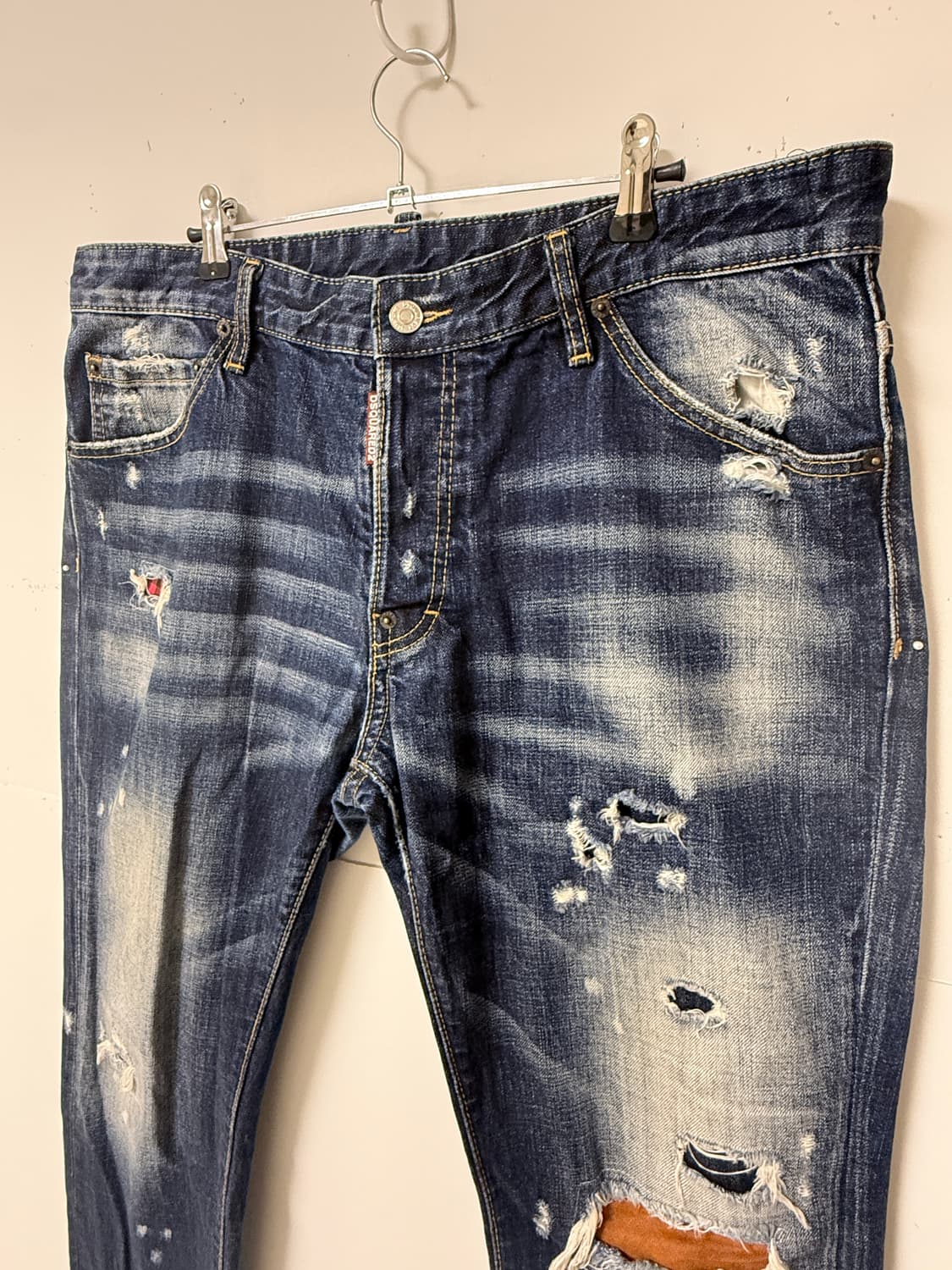 💙 디스퀘어드2 워싱 디스트로이드 데님 50 / 남성 빈티지 버튼플라이 상품이미지3