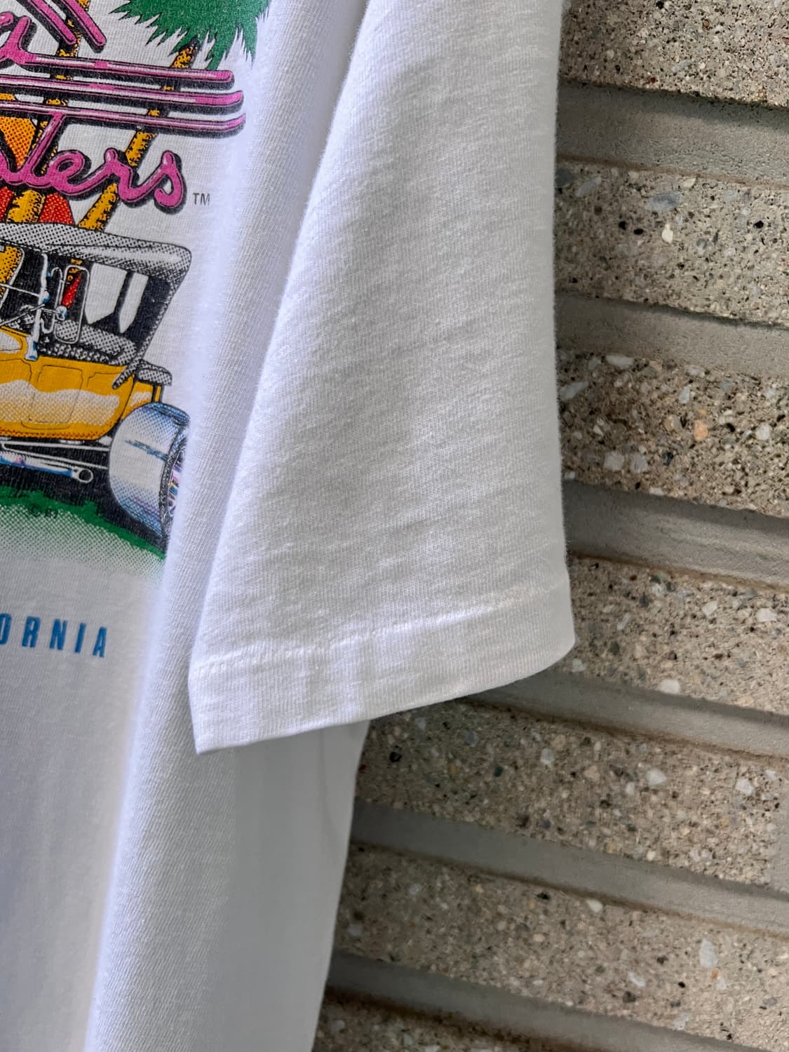 [L]90's 헤인즈 USA Made 올드카 프린팅 싱글스티치 티셔츠 상품이미지5