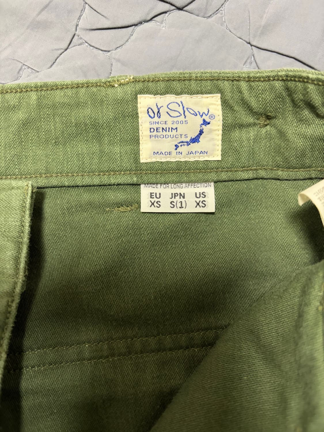 오어슬로우 퍼티그 팬츠 S 사이즈 상품이미지3