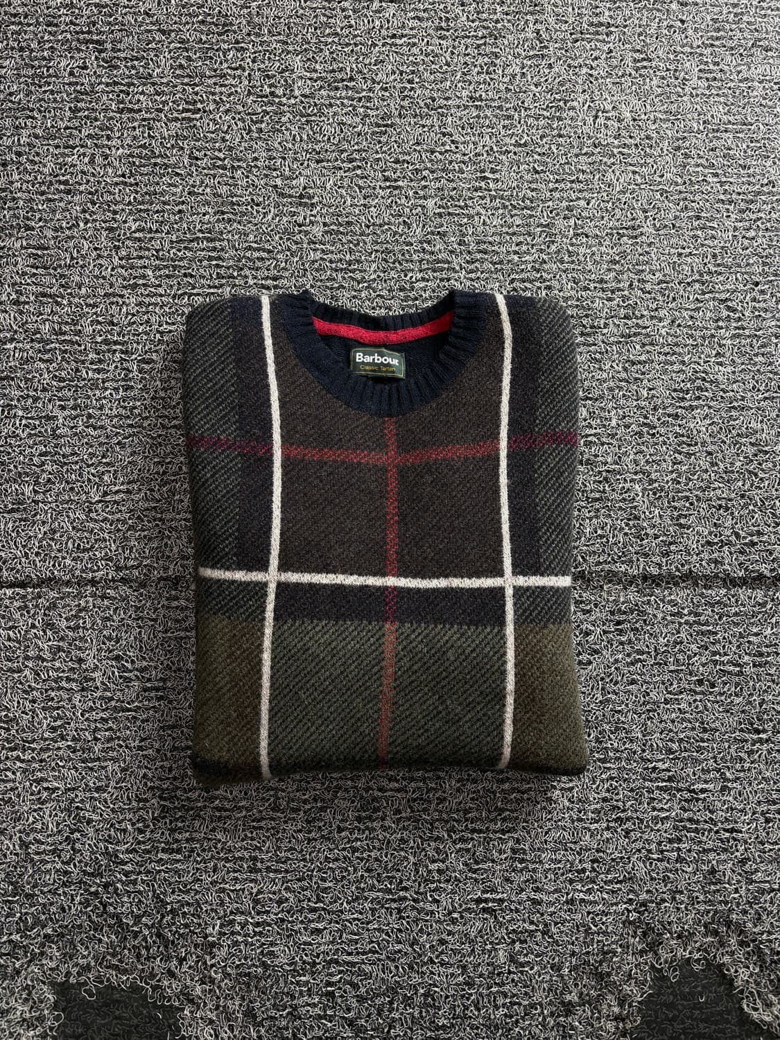 바버 클래식 오리지널 타탄 체크 패턴 니트 3531 상품이미지1