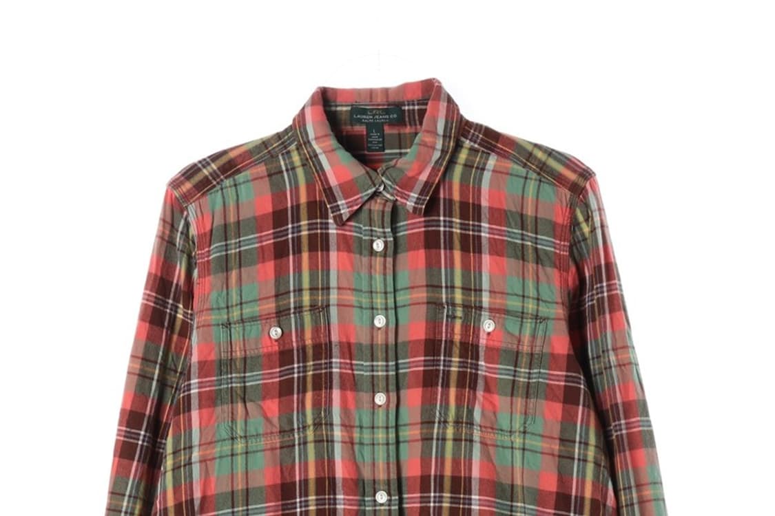 로렌 진스 랄프로렌 빈티지 체크 셔츠 L 상품이미지3
