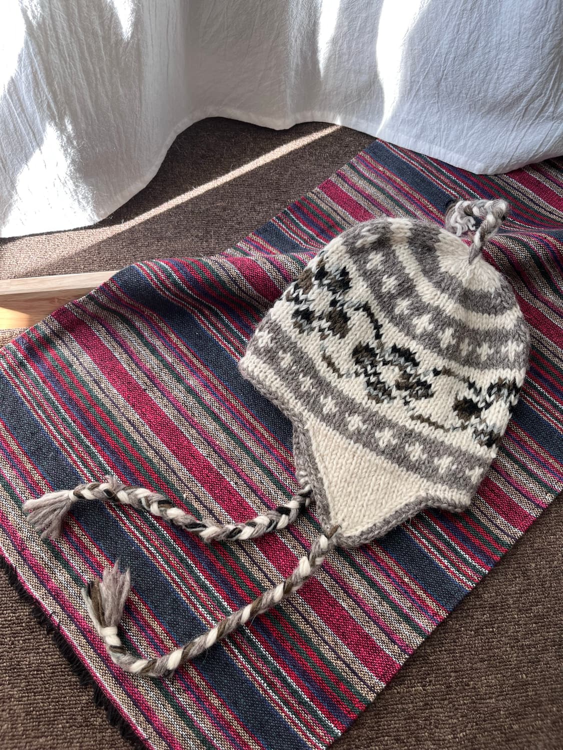 Vintage 코위찬 울니트 이어플랩 모자 상품이미지2