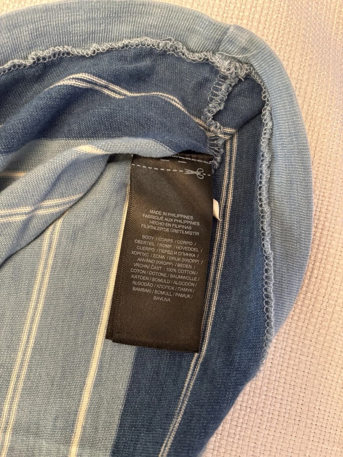 더블알엘 바이 랄프 로렌 인디고 스트라이프 저지 티셔츠 상품이미지6