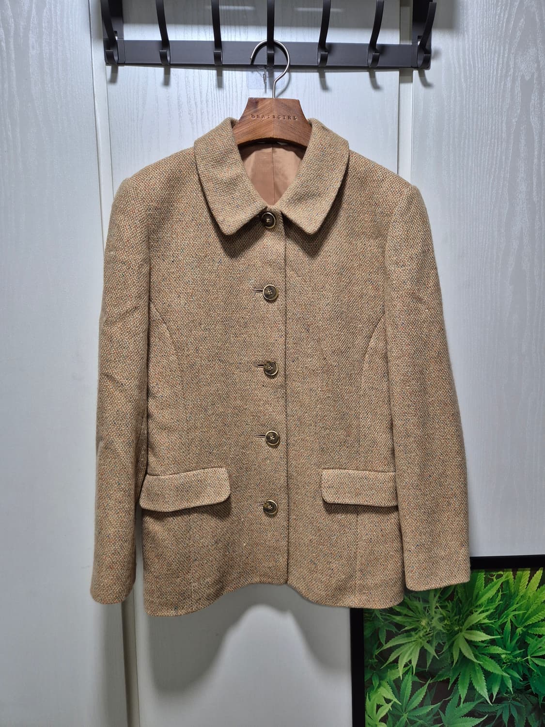 (세일)JPN빈티지. 브라운 트위드 스커트 세트 상품이미지2