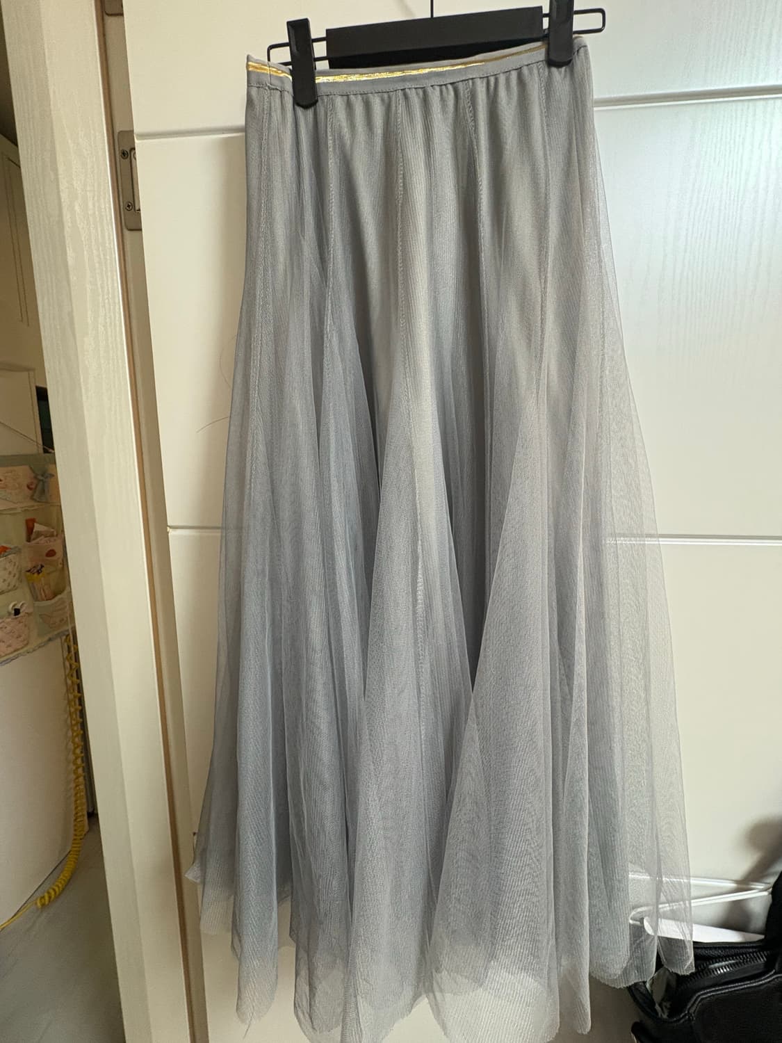 회색+하얀색 안감 샤스커트 상품이미지1