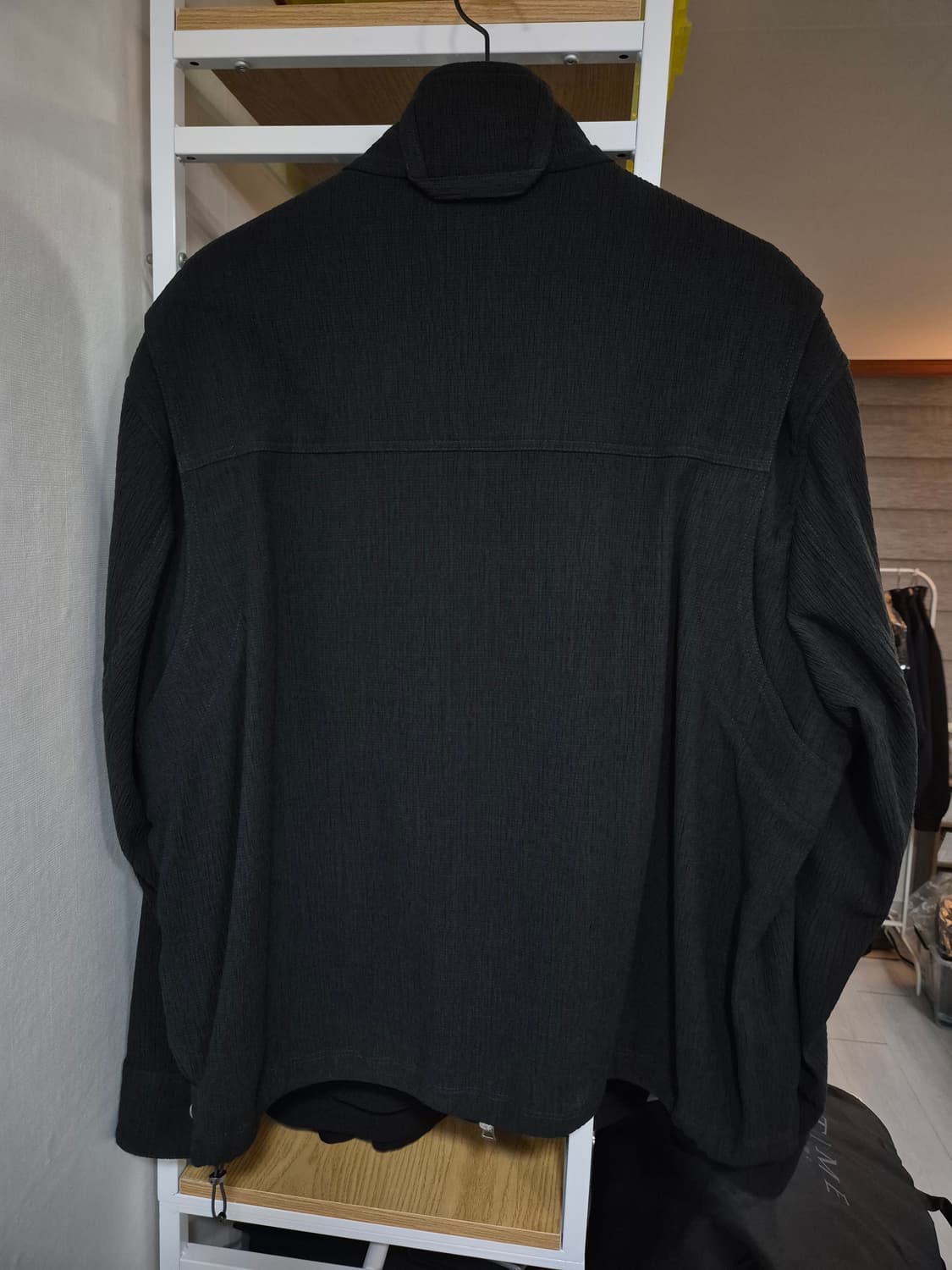 솔리드옴므 크링클 하이넥 점퍼 자켓 52 카키 상품이미지2