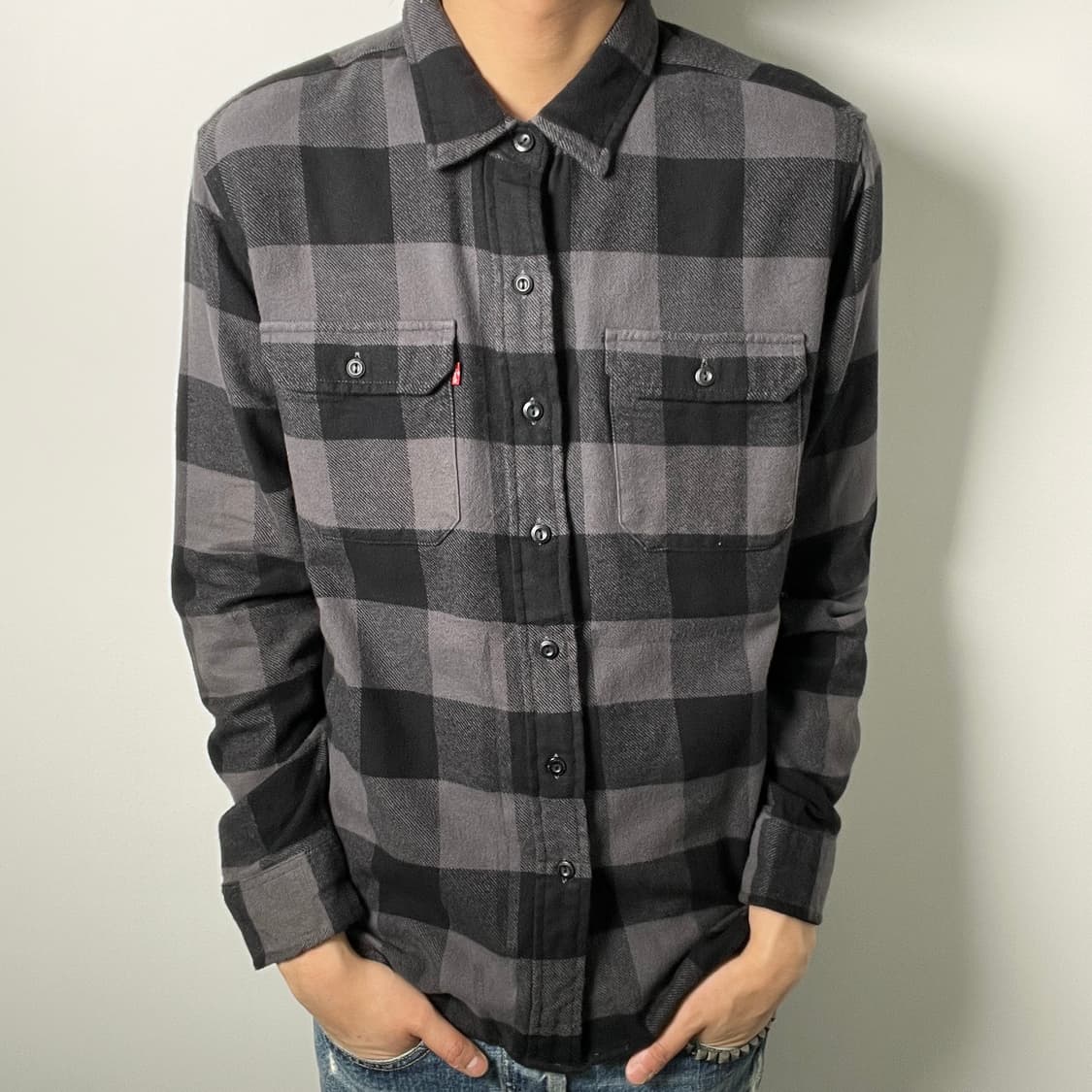 Levis 리바이스 체크 플란넬 셔츠 M 상품이미지3