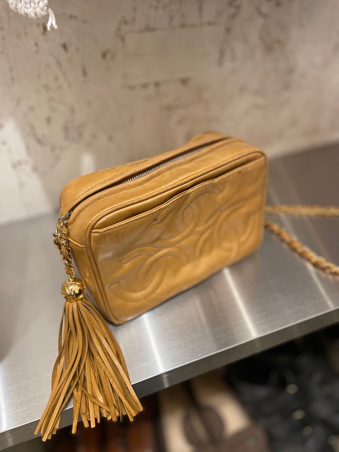 샤넬 빈티지 옐로우 백  상품이미지2