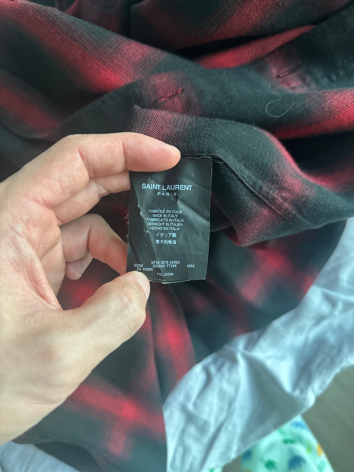 생로랑 13시즌 플란넬 셔츠 39 상품이미지4