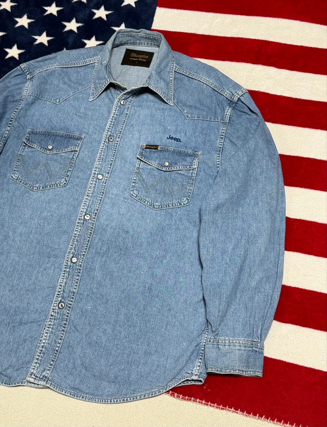 랭글러 웨스턴 데님셔츠   Western Shirt 빈티지 [XL] 상품이미지8