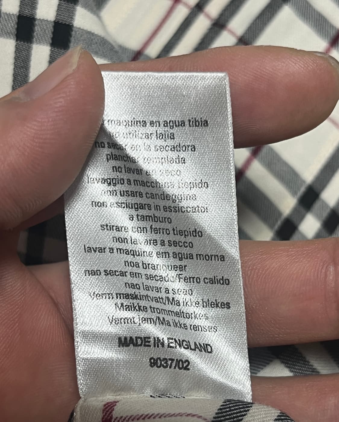 공용 버버리 노바 체크 셔츠 남방 XL 상품이미지8