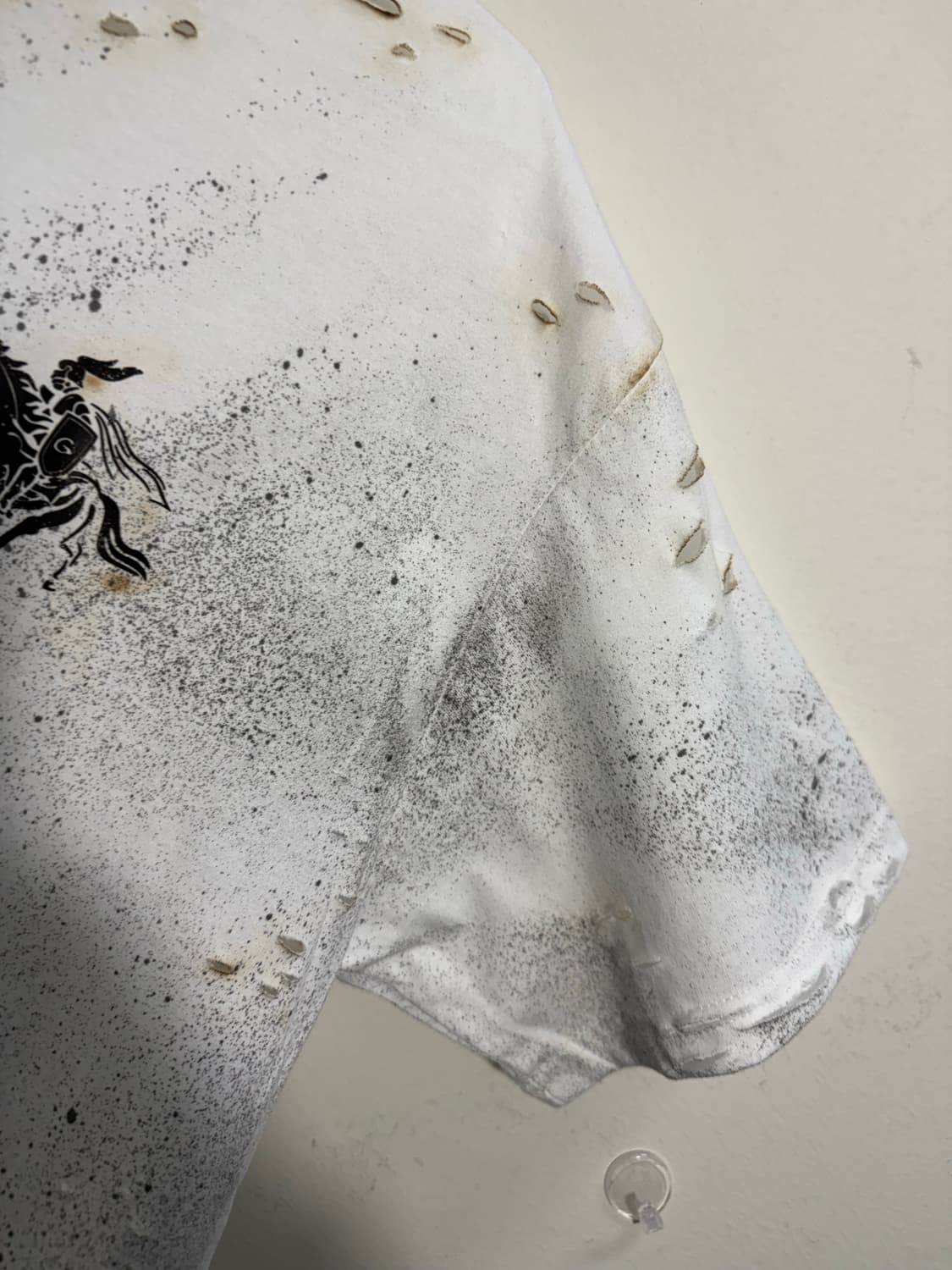 빈티지무드 그릴드 디스트로이드 워싱 반팔  상품이미지7