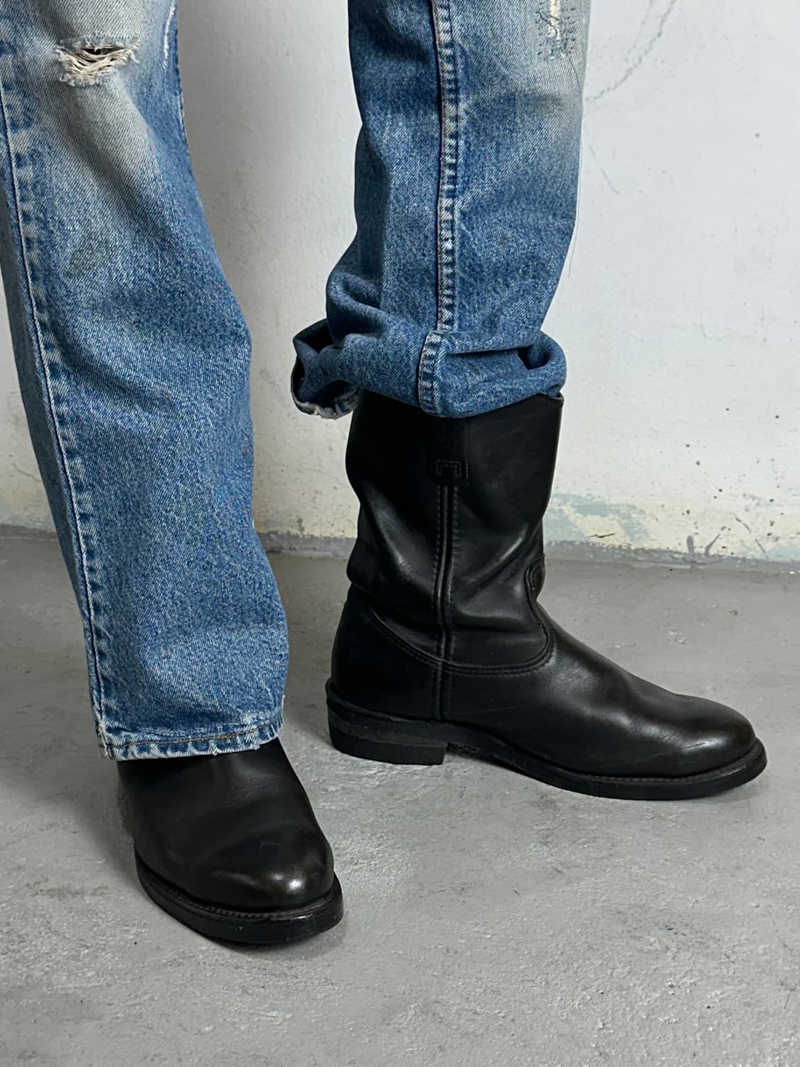 00's OG USA Made 레드윙 1125 페코스 블랙 웨스턴 부츠 상품이미지3