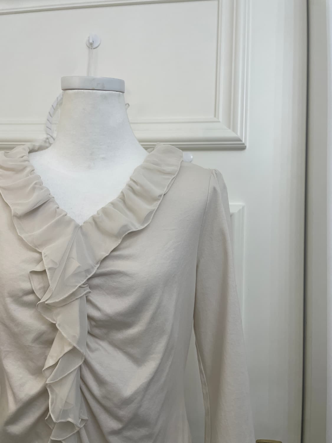KUMIKYOKU stone beige ruffle point puff 상품이미지6