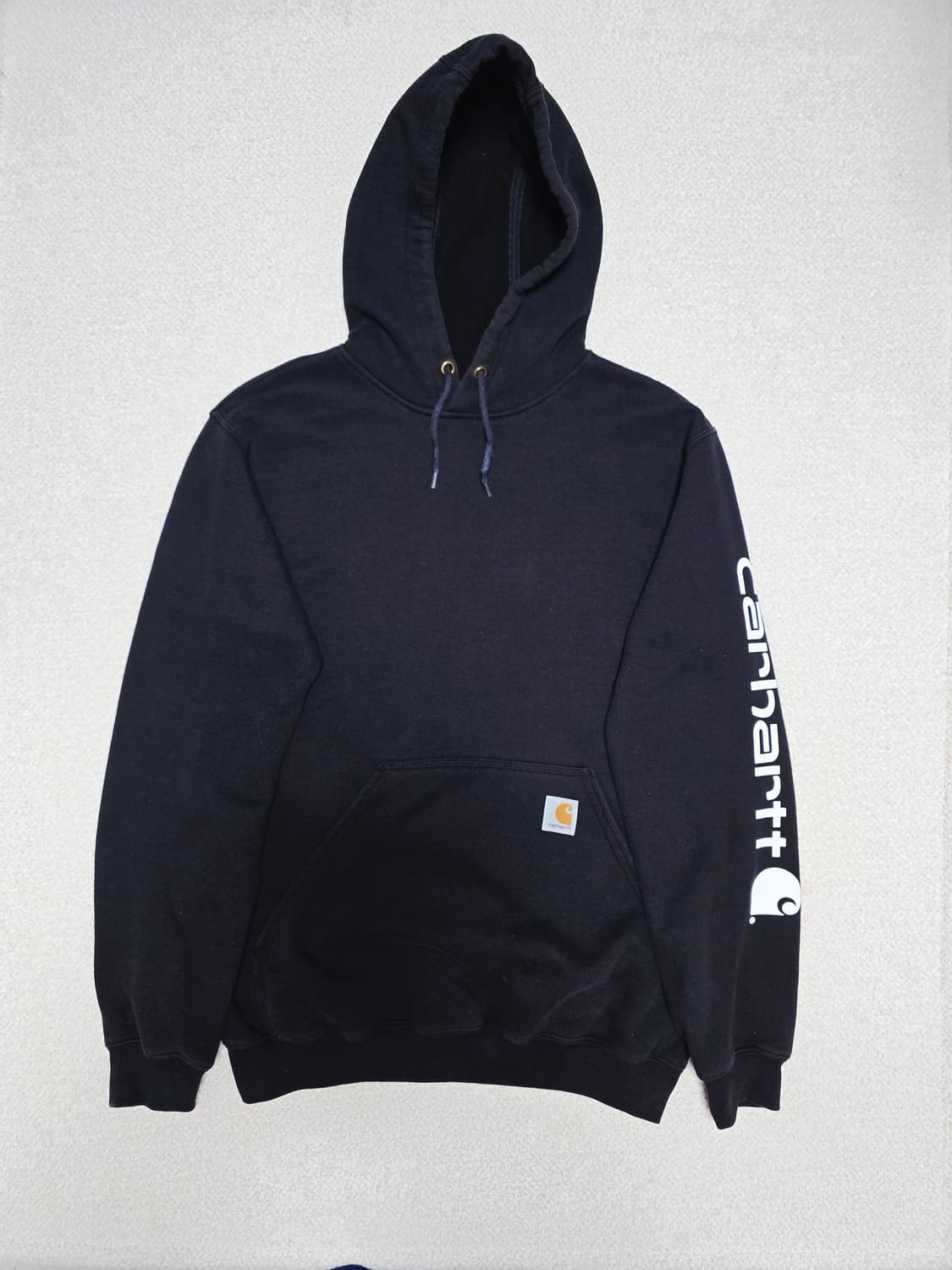 칼하트 암레터링 블랙후드 S 상품이미지1