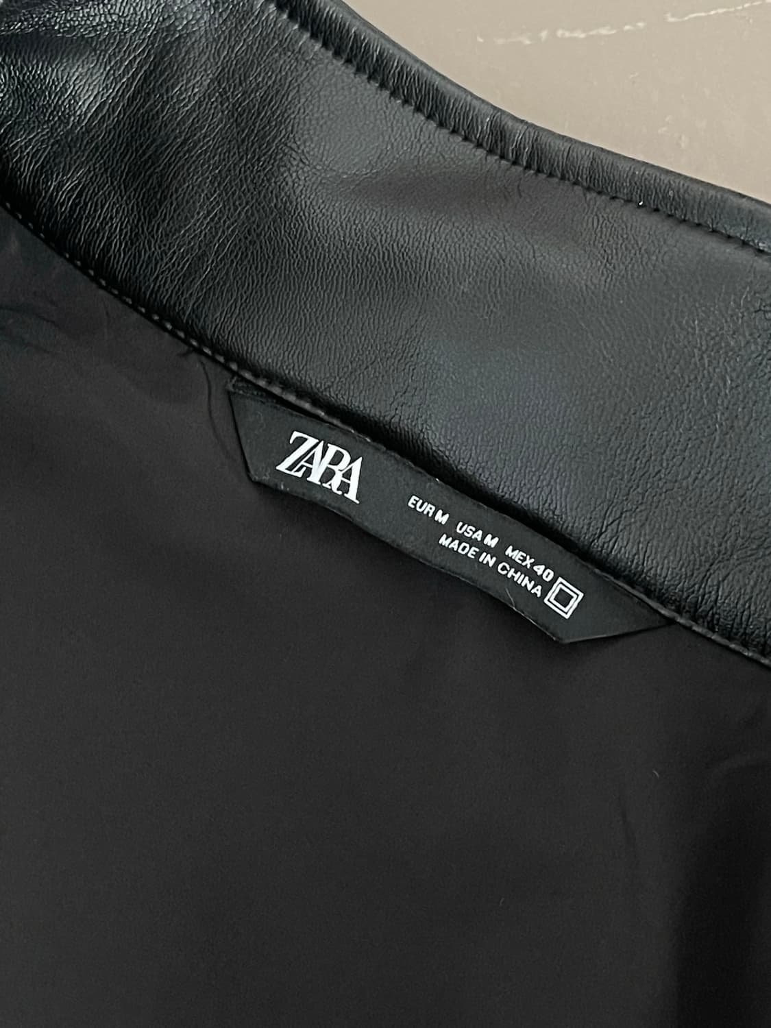 자라 페이크레더 코트 M 상품이미지3