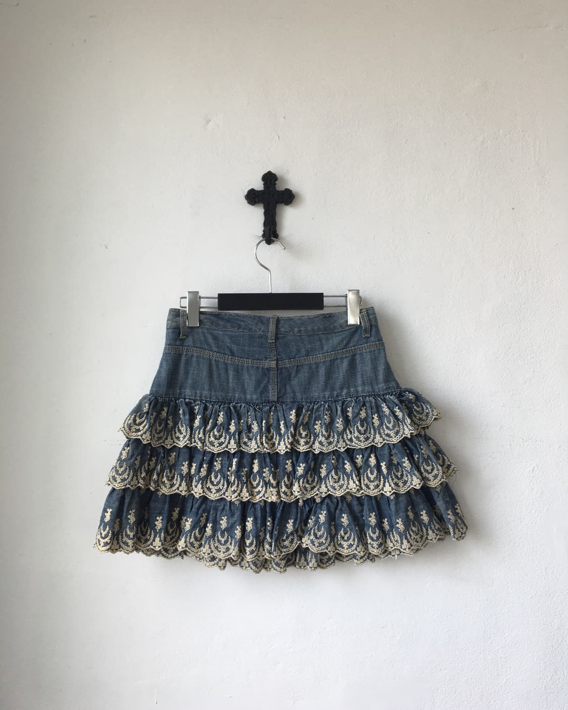Axes femme embroidery layer mini skirt 상품이미지3