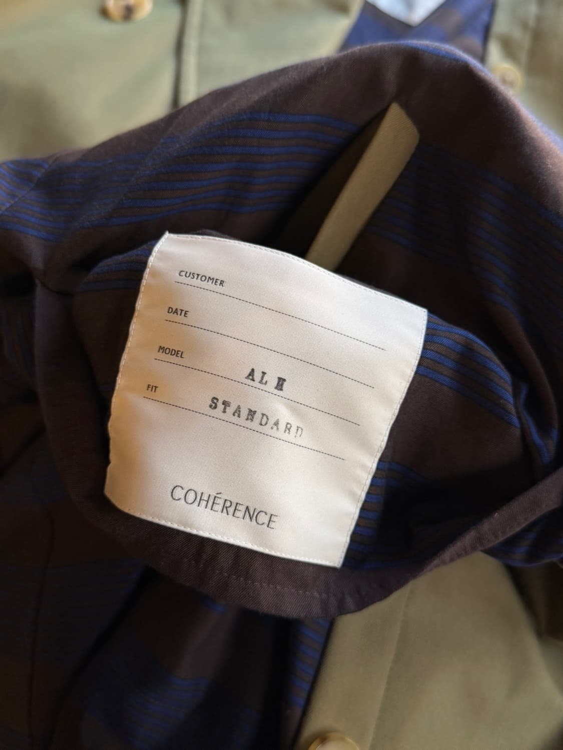 COHERENCE 코히어런스 트렌치 코트 100 상품이미지6