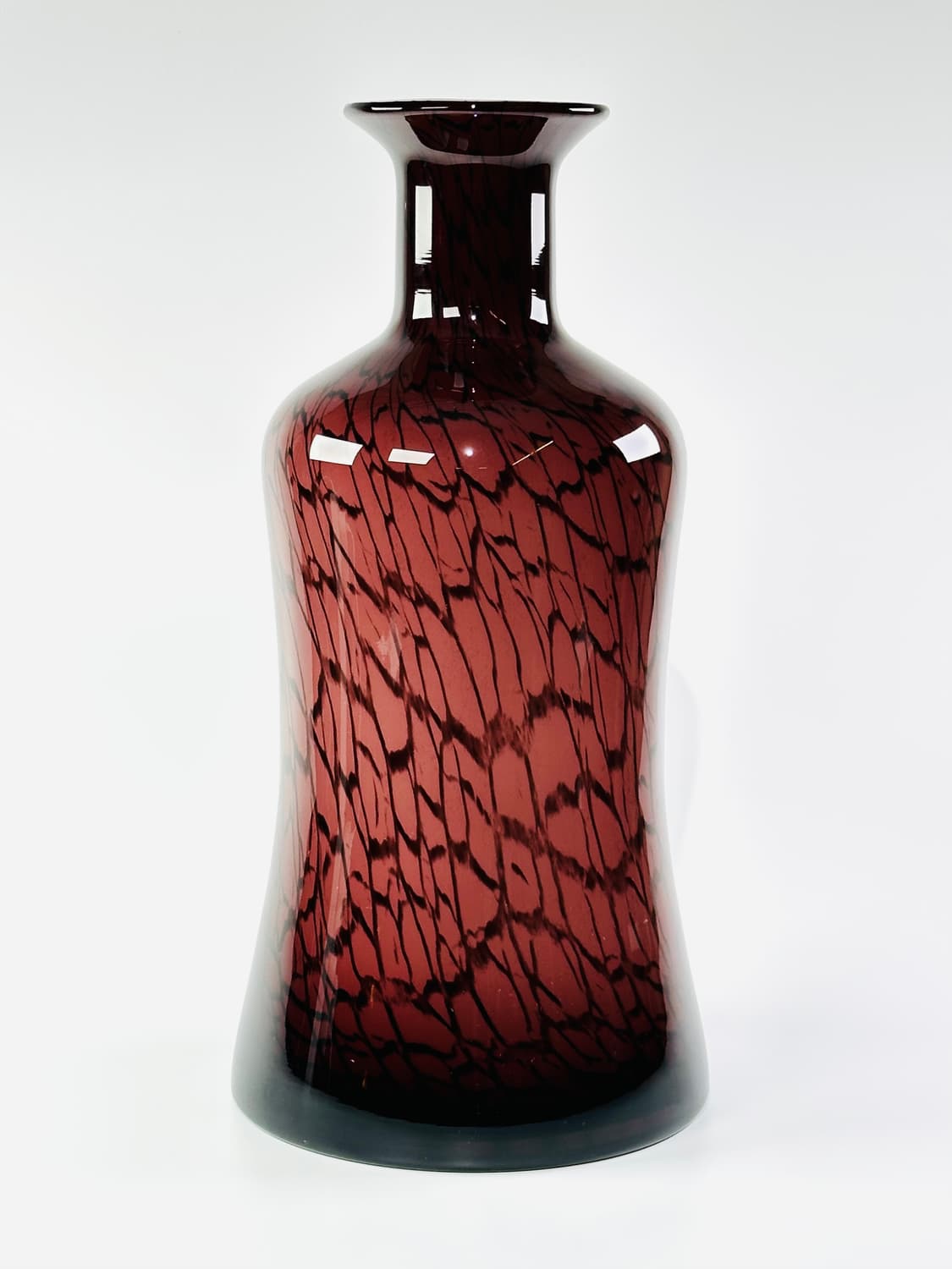 유럽 빈티지 페더링 패턴 아트글라스 대형 화병 상품이미지6