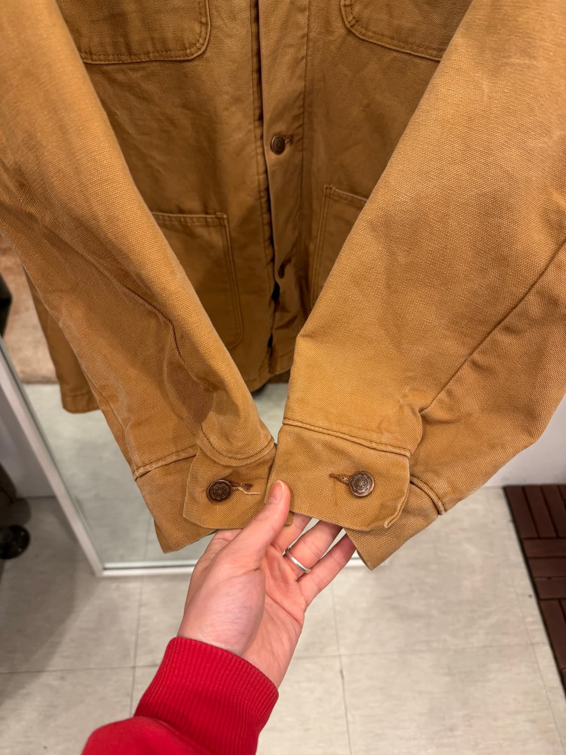 90s Vtg 빈티지 덕 캔버스 블랭킷 초어 코트 상품이미지4