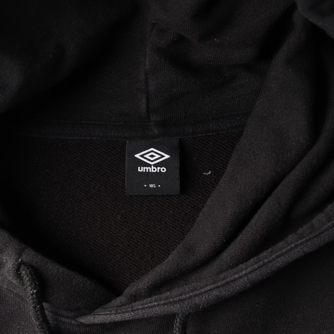 UMBRO 에센셜 스몰 로고 블랙 후드티 XL 상품이미지5