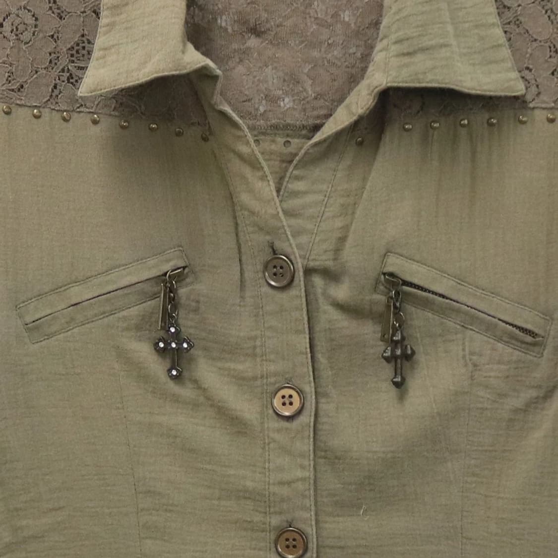 세실맥비 y2k 레이스 아일렛 셔츠 61069 상품이미지6