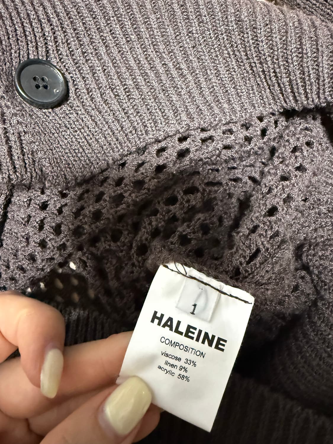 HALEINE 니트 가디건 브라운 상품이미지4
