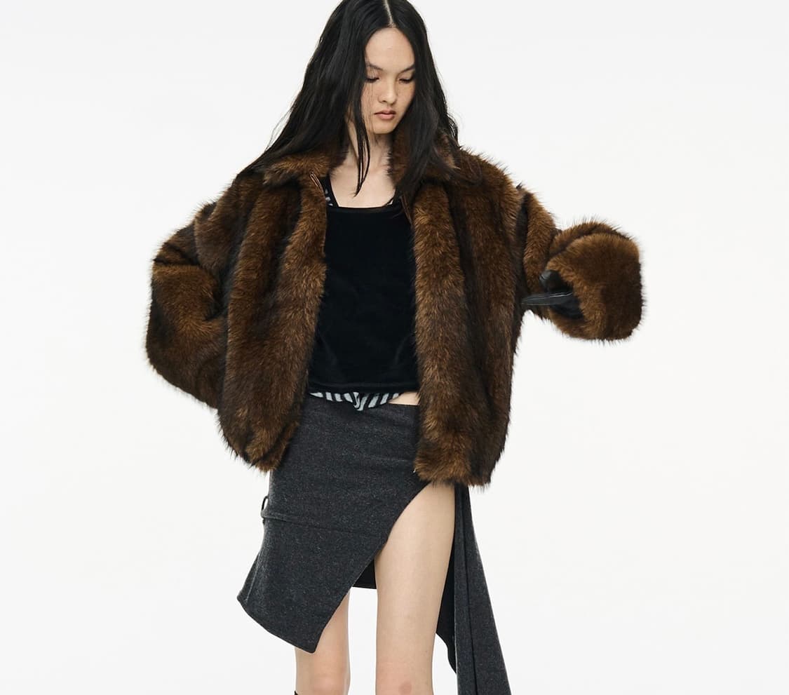 Cerric fur jacket / brown 상품이미지1