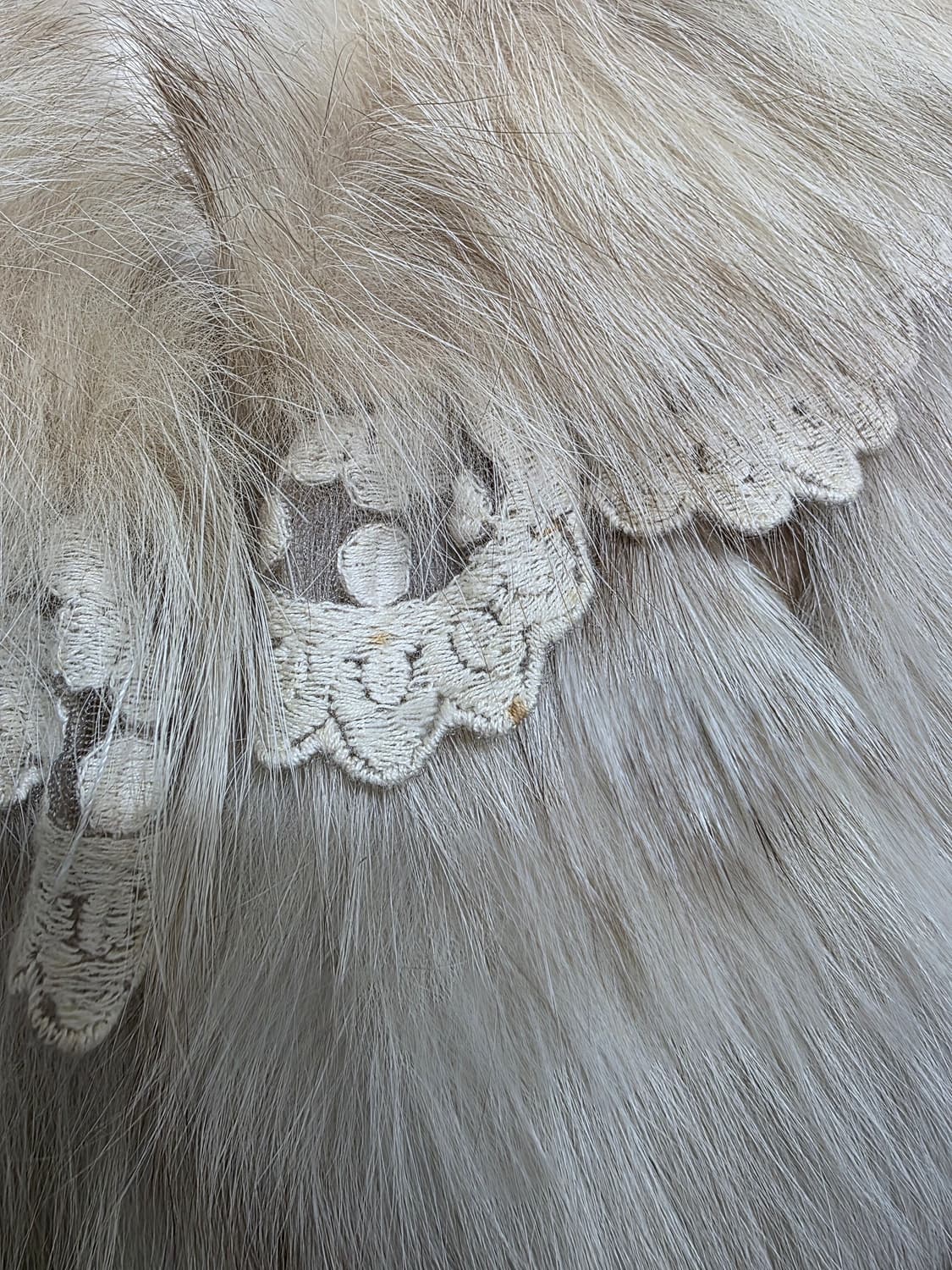 폭스퍼 레이스 퍼 자켓 / 토끼털 트리밍 / 초희귀 빈티지  상품이미지6