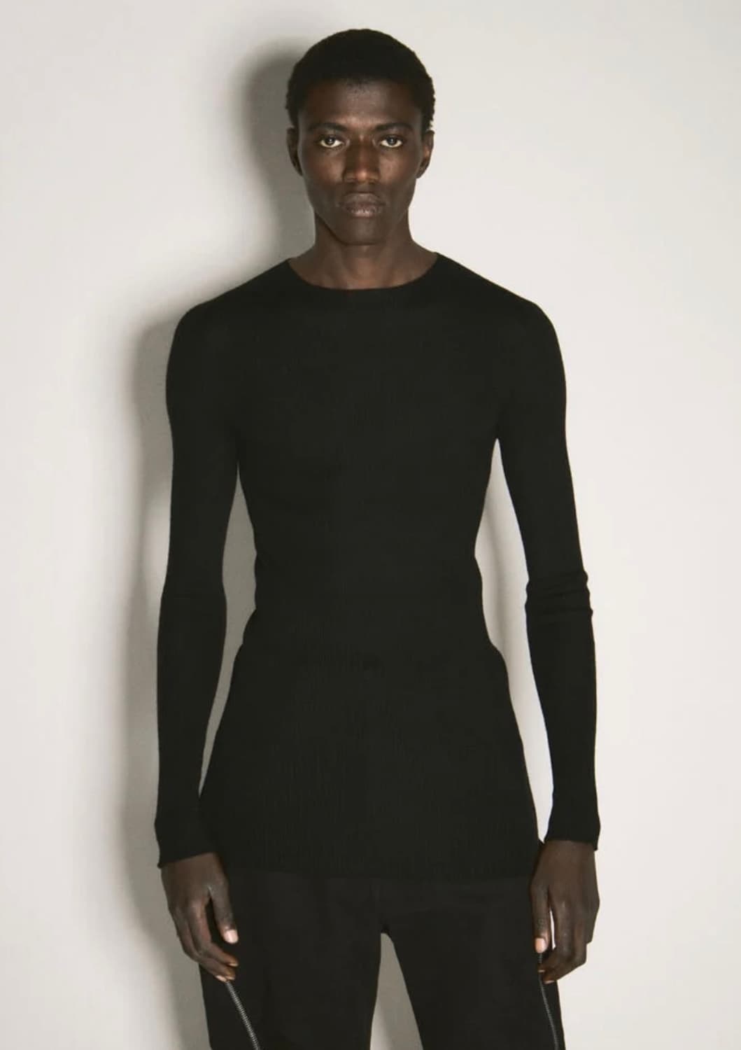 Rick Owens Ribbed Round Neck sleeve 상품이미지9