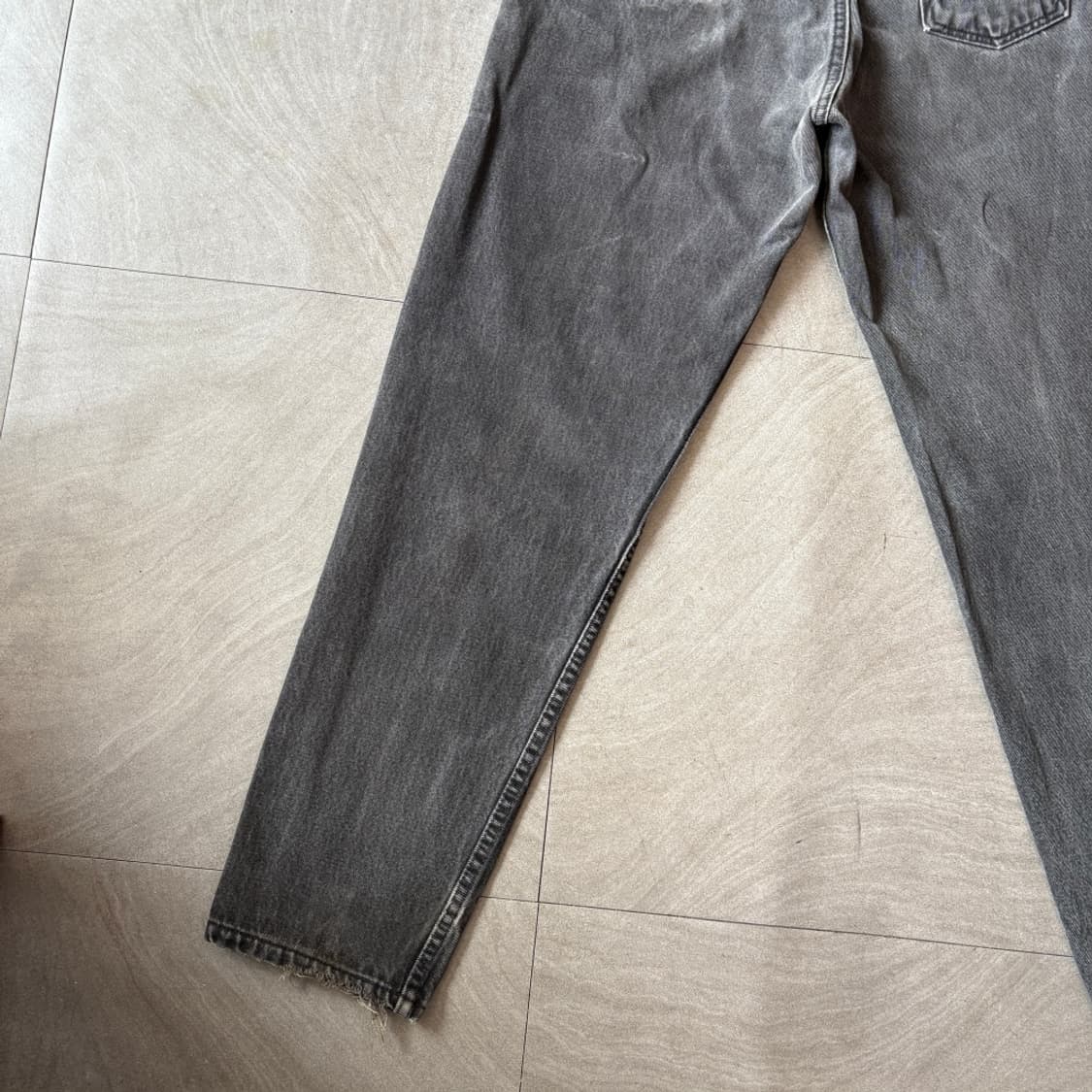95년 미국 생산 리바이스 550 데님 오렌지탭 블랙 팬츠 상품이미지8
