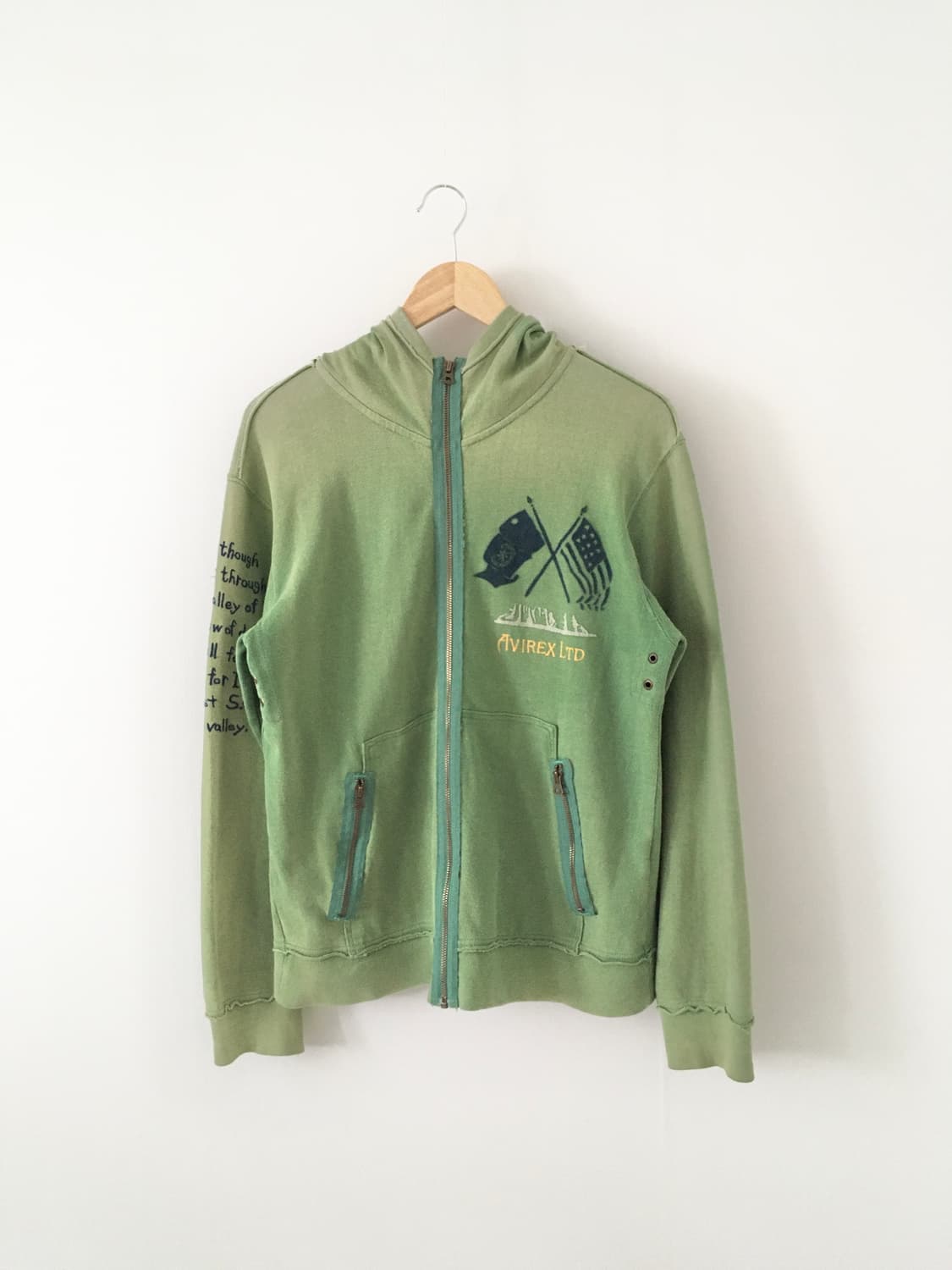 AVIREX faded zip up hoodie 상품이미지3