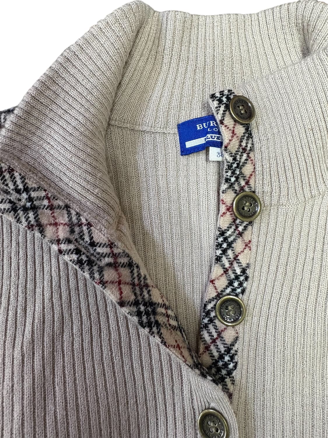 버버리블루라벨숄더체크티셔츠 상품이미지4