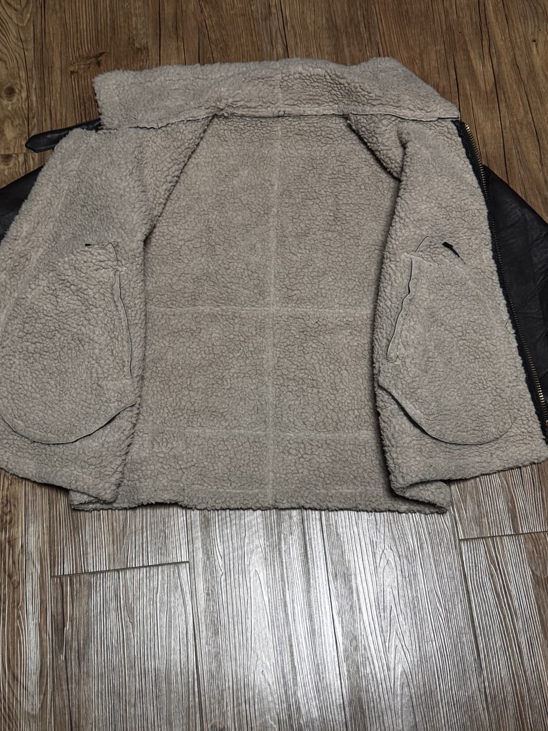 레더 브라운 무스탕 오버핏 자켓 상품이미지7