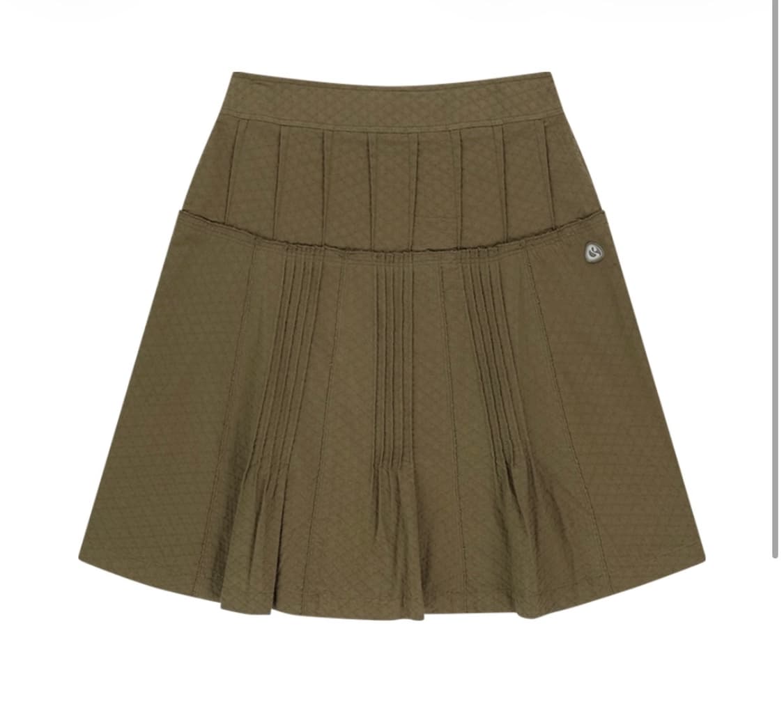 코이세이오 플라워 핀턱 스커트 브라운 상품이미지1