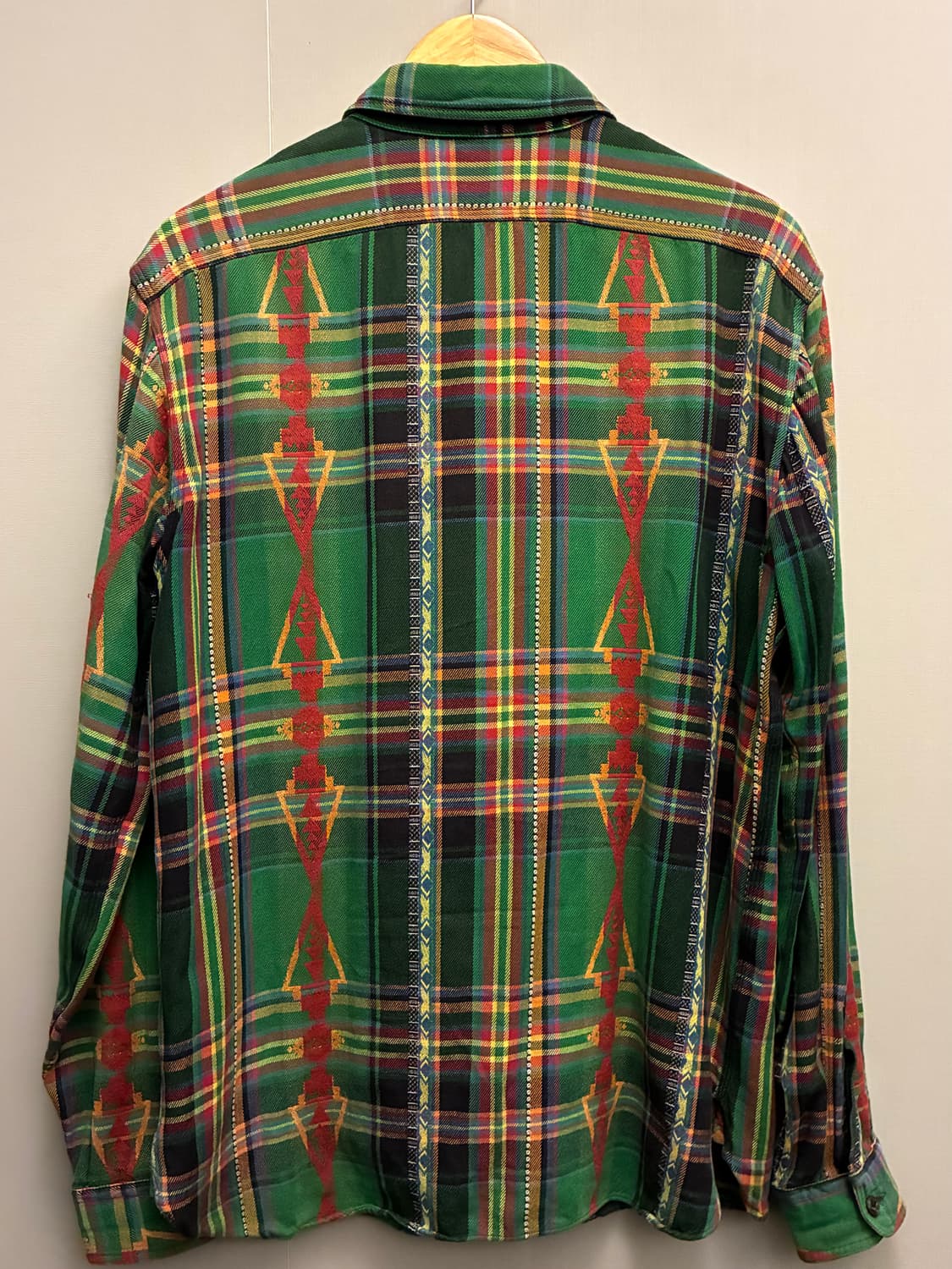(M~L)00s 폴로랄프로렌 빈티지 나바호 아즈텍 패턴 플란넬 셔츠 상품이미지8
