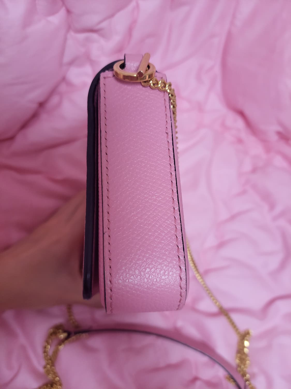 정품)급처상태좋음!발렌티노가라바니 핑크 V로고 WOC 가방 크로스클러치백 상품이미지8