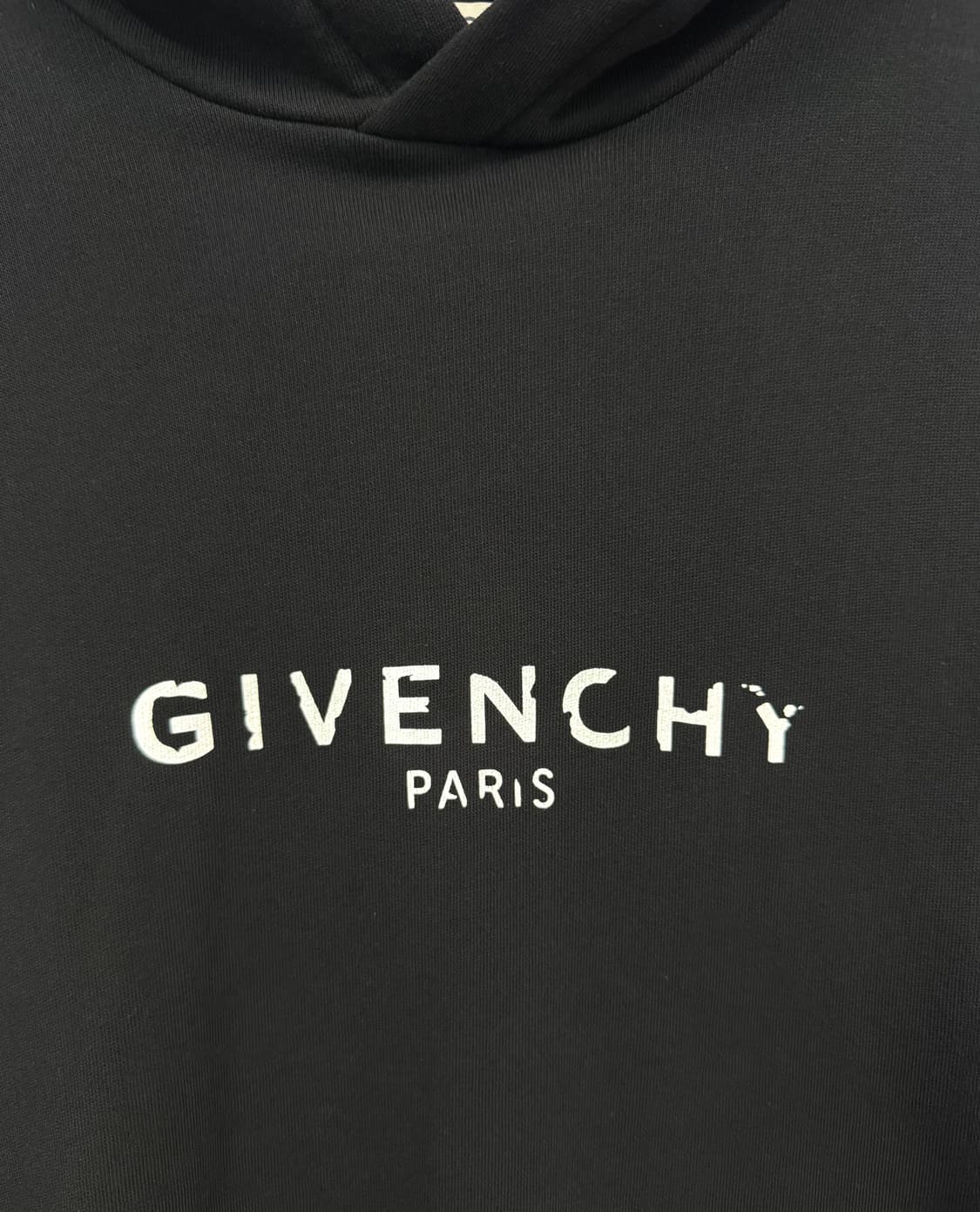 GIVENCHY 지방시 크랙 로고 블랙 후드티셔츠 S 상품이미지3