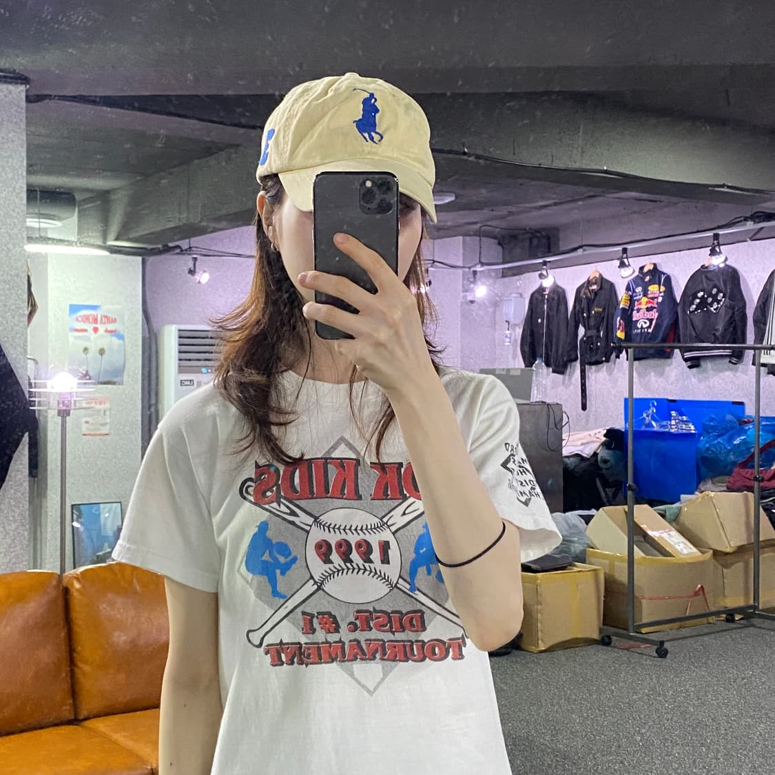 폴로 랄프로렌 빅로고 옐로우 볼캡 B2376 상품이미지1
