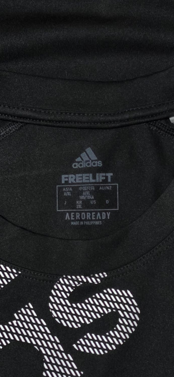 아디다스 블랙 반팔 티셔츠 로고 포인트 2XL 상품이미지3