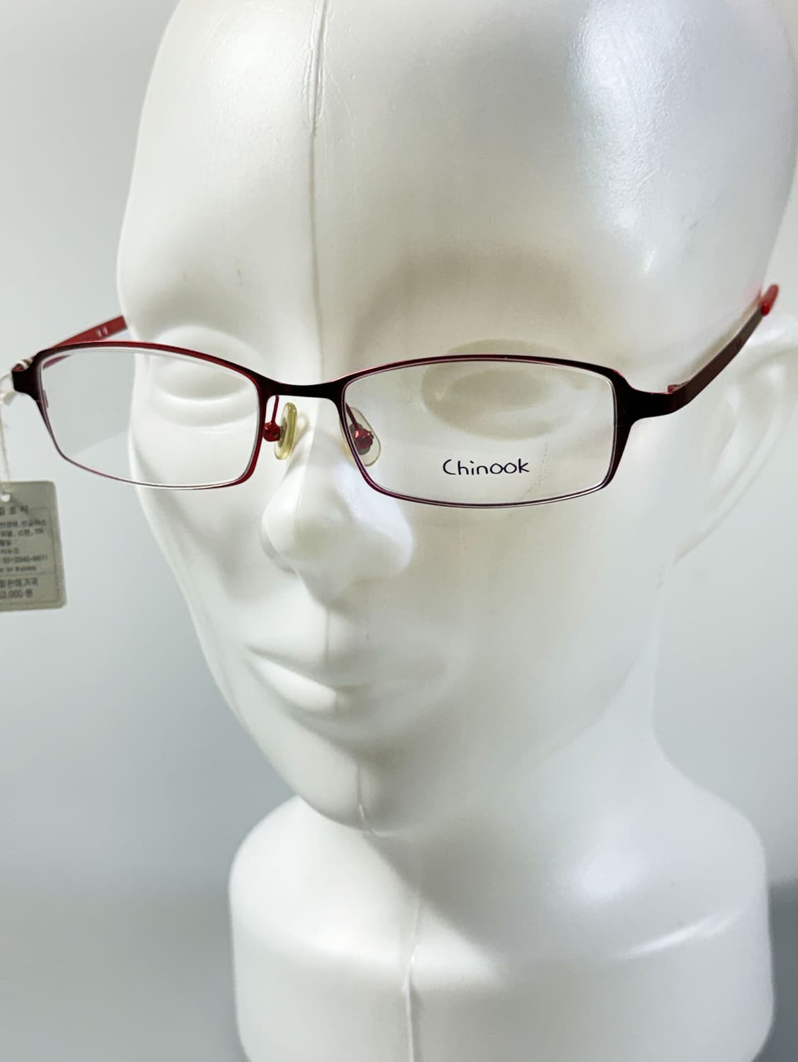 CHINOOK 레드 메탈 슬림 스퀘어 빈티지 안경 상품이미지8