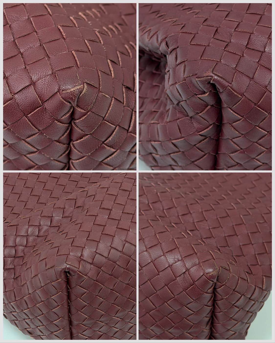 보테가베네타 인트레치아토 레더 호보백 버건디 상품이미지6