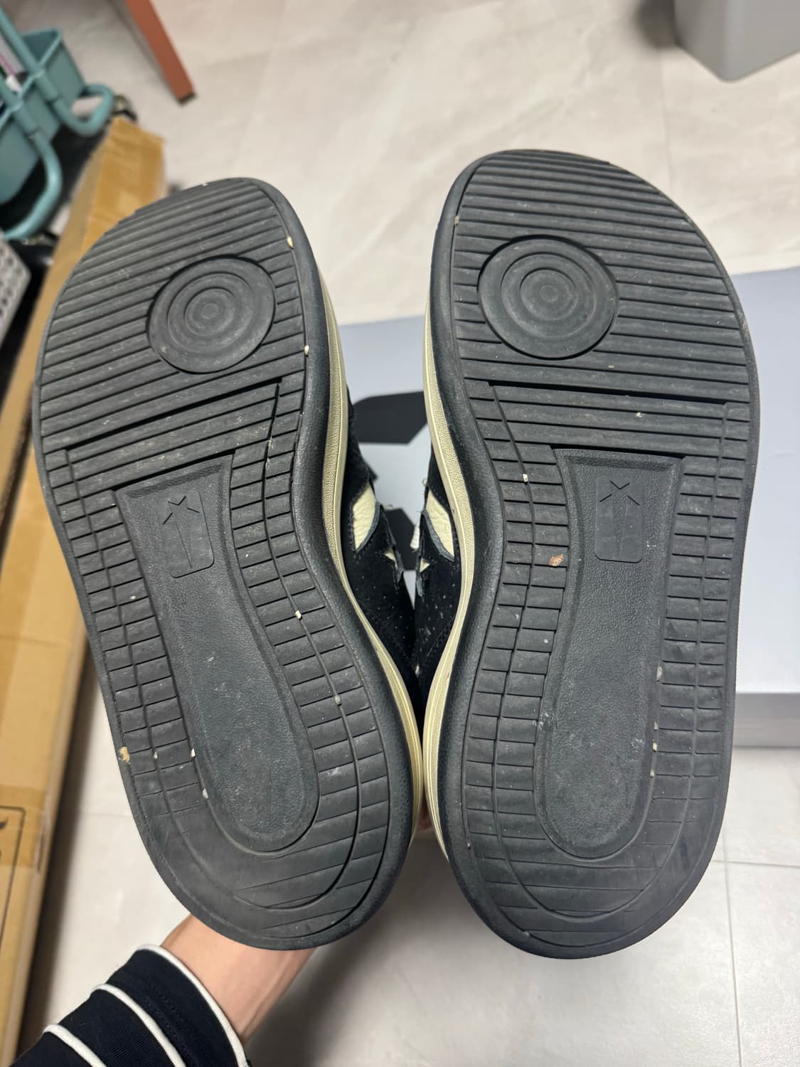 릭오웬스 다크쉐도우X컨버스 터보웨폰 블랙 크림 280사이즈 상품이미지4