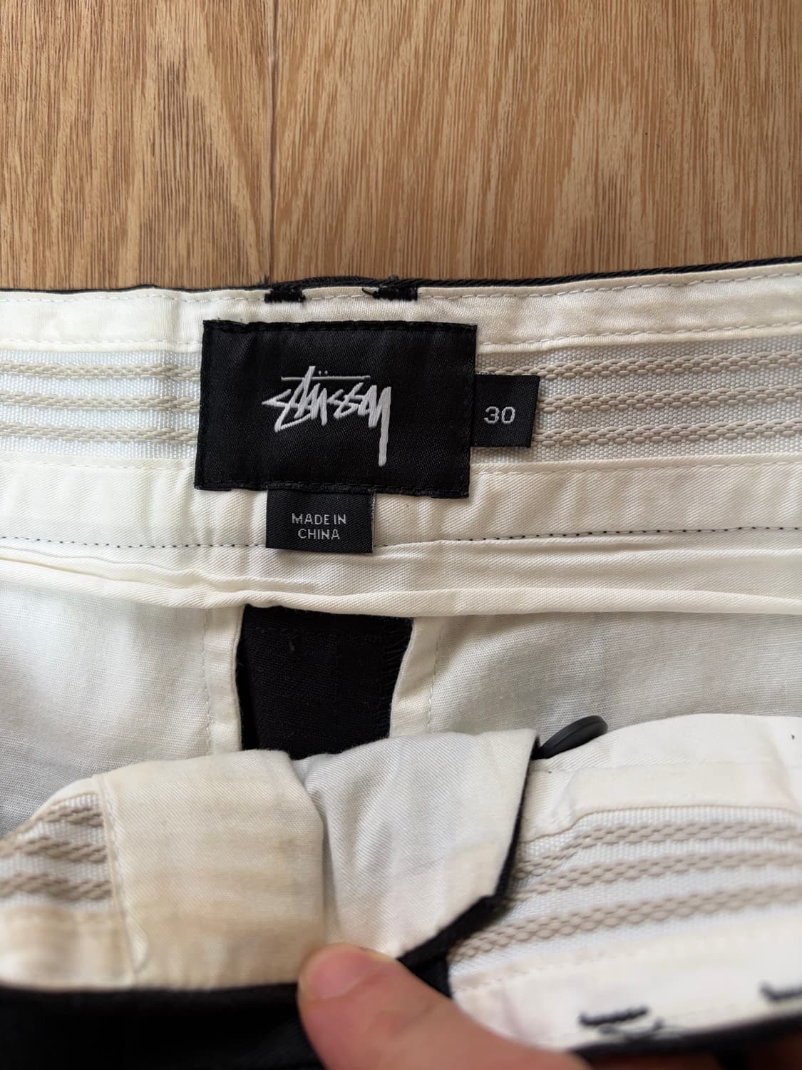 스투시 9부 블랙팬츠. (30사이즈) 상품이미지2
