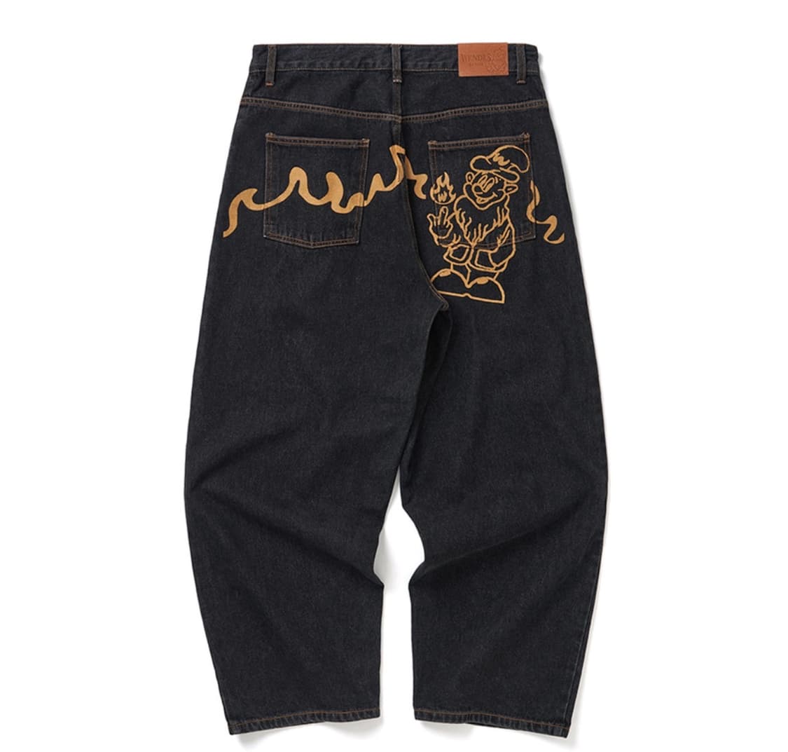 위캔더스 DWARF DENIM PANTS BLACK 상품이미지1