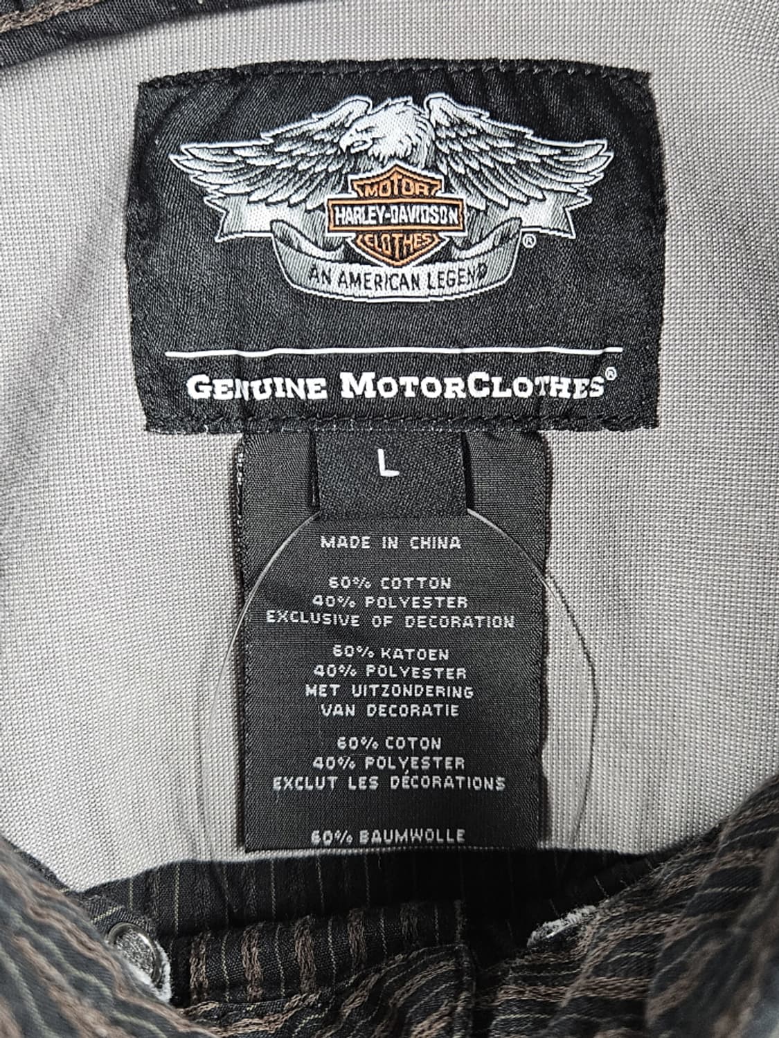 할리데이비슨 자수로고 스트라이프 버튼업 셔츠 ( L ) / 10470 상품이미지7