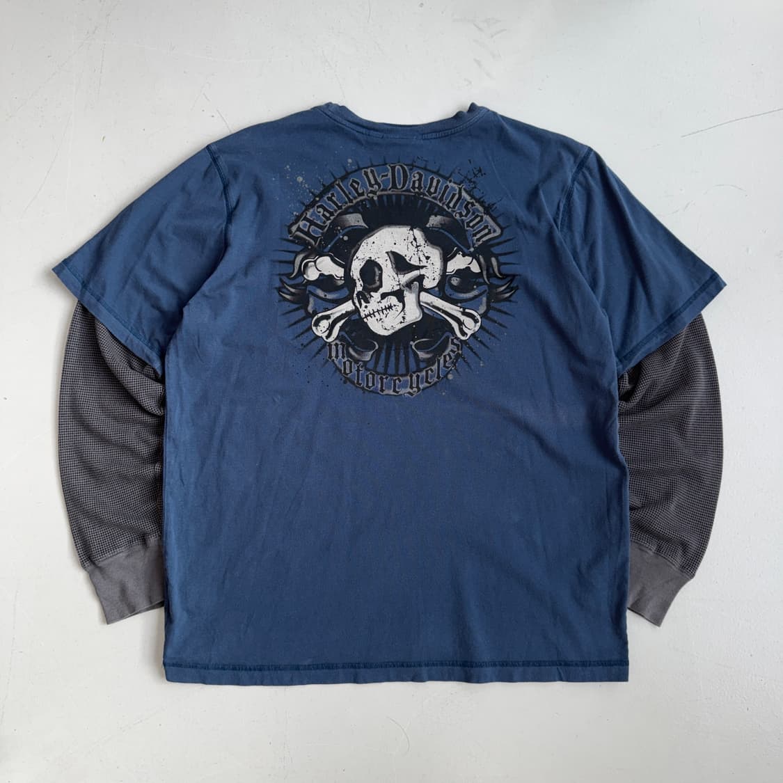 할리데이비슨 스컬 해골 레이어드 롱슬리브 상품이미지3