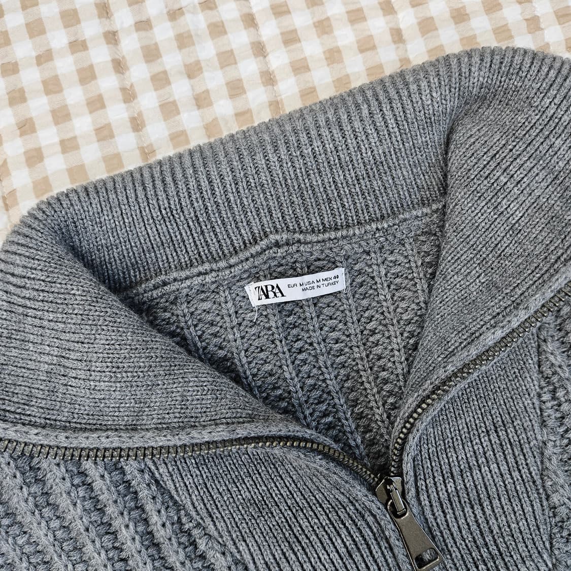 자라 반집업 니트 스웨터 남자100 상품이미지2